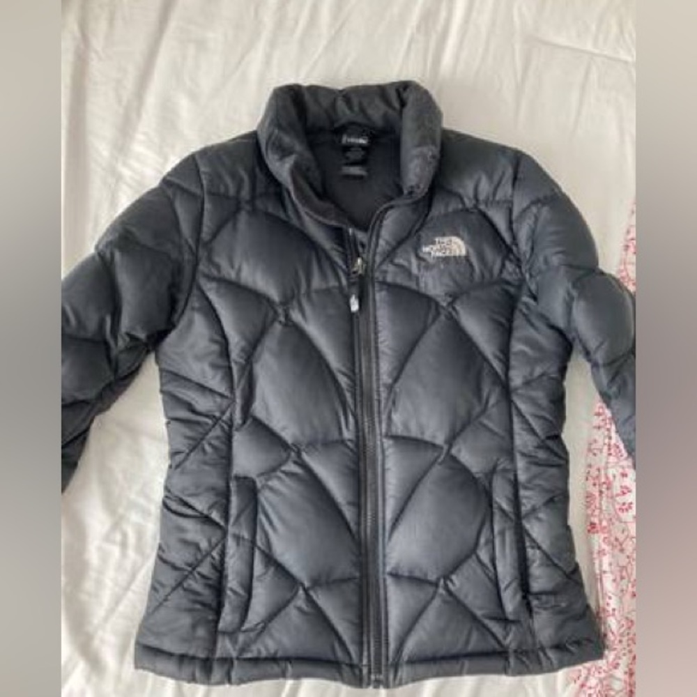The North Face goose down jacket.